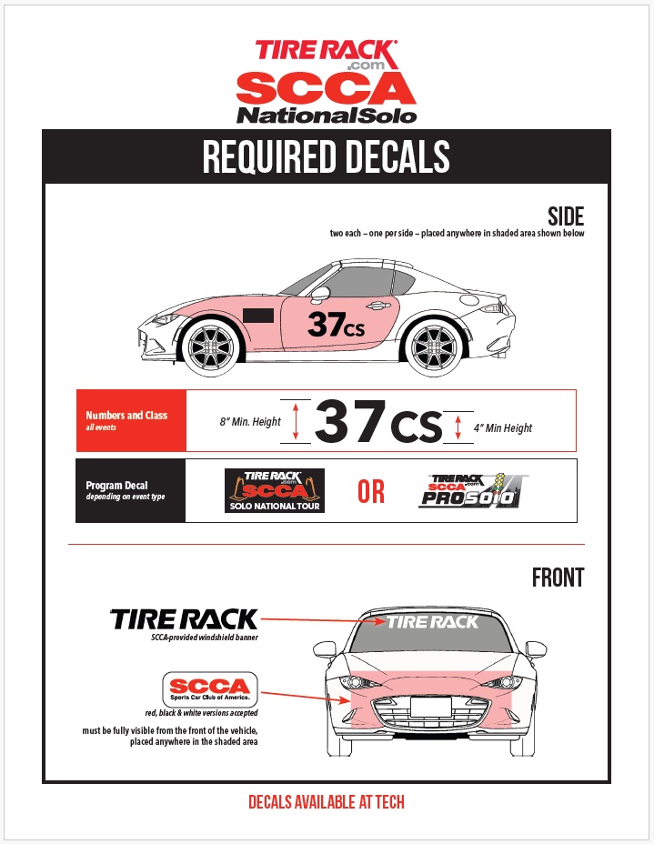 Solo Natl Tour decal bundle (white)