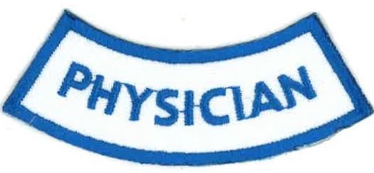 3629 Physician patch (2 3/4" x 3/4")